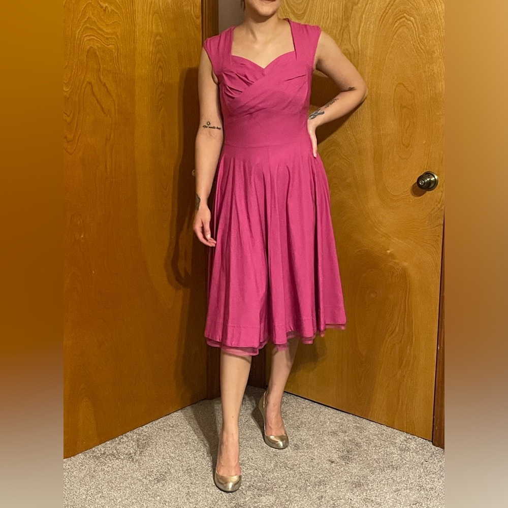 Chic Fuchsia Swing Dress